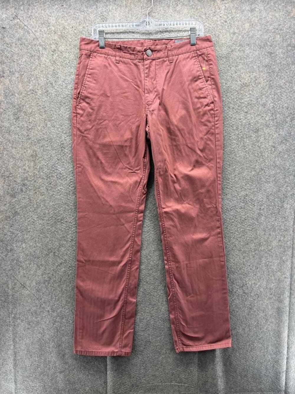 Bonobos Pants Men 32x32 Red Chino Flat Front Casual Cotton Straight Leg